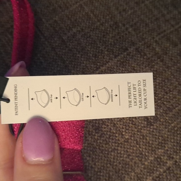 NWT Hot Pink Victoria's Secret Swim Shimmer lcon Push-Up Bikini Top - Picture 12 of 13